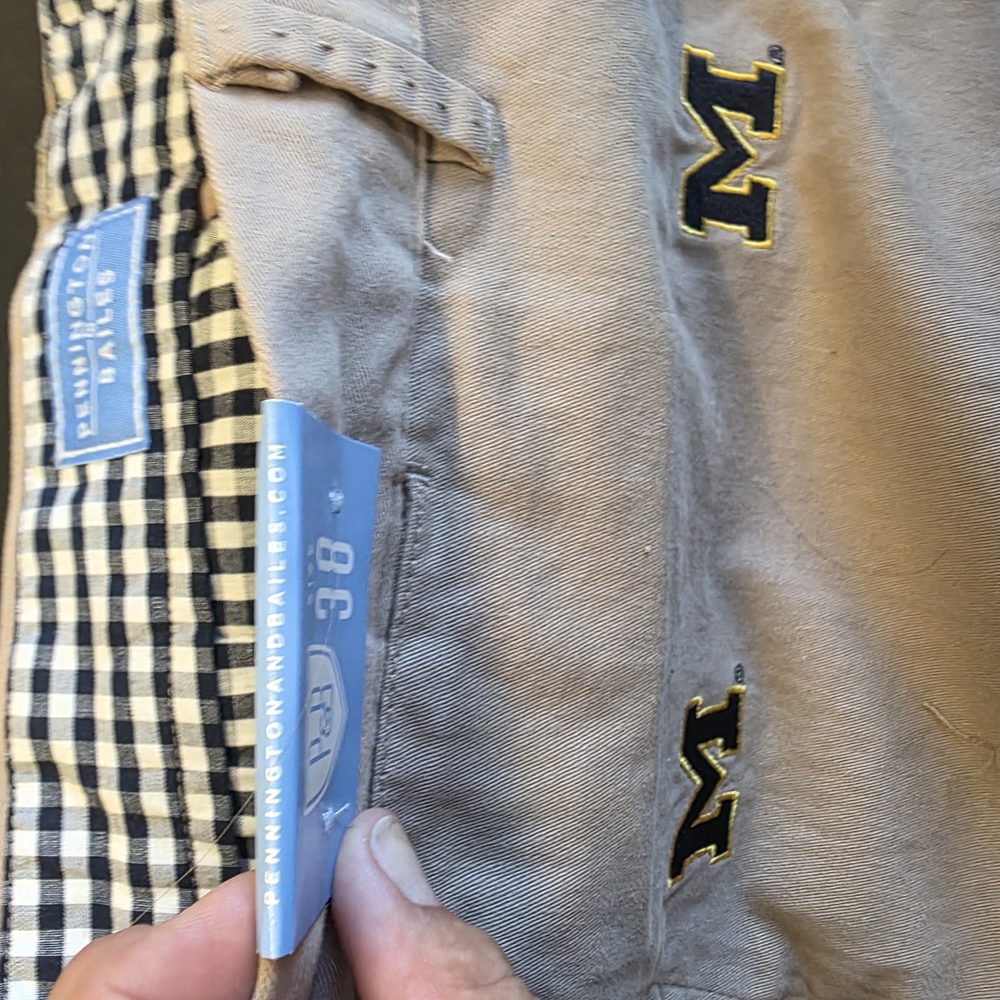 NEW Penningtons Brown Pants with Checkered Waistband